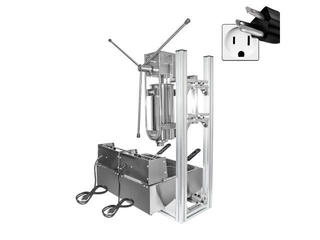 A-TG5LF Churros Machine Manual Churro Maker Working Stand Deep Fryer Stainless Steel 5L Capacity