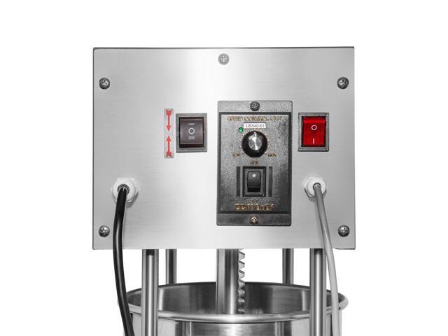 A-FCM15 Churro Maker Vertical Type Electric Churro Machine Stainless Steel 15L Pedal Control