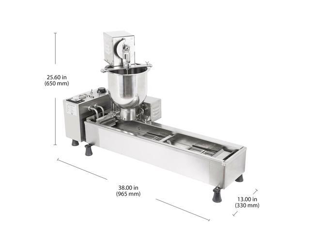 AP-02 Mini Donut Maker Commercial Automatic Doughnut Machine 3 Nozzles Set Stainless Steel