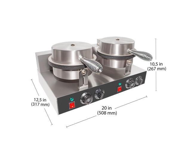 GR-XCXG2 Waffle Cone Maker Commercial Double Ice Cream Waffle Cone Maker Stainless Steel Nonstick Coating