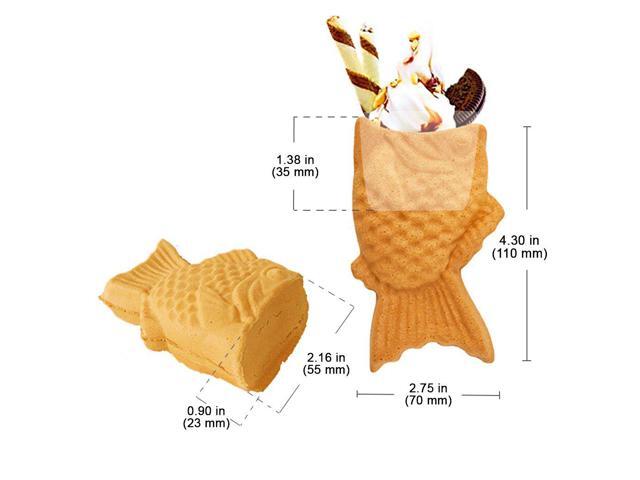 AP-209 Taiyaki Maker Fish Waffle Cone Maker Commercial Taiyaki Machine Stainless Steel 5 Open-Mouth Fish Waffles