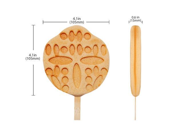 ALDKitchen Waffle Stick Maker 4 Round-Shaped Waffles Stainless Steel