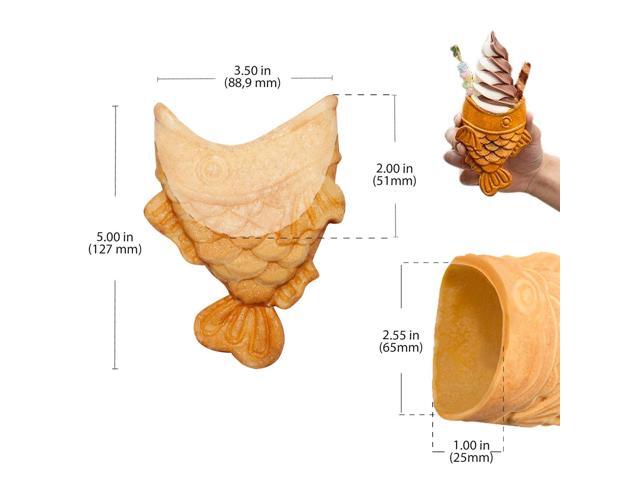 AP-199 Taiyaki Iron Electric Taiyaki Machine 2 Open-Mouth Fish-Shaped Waffles Nonstick