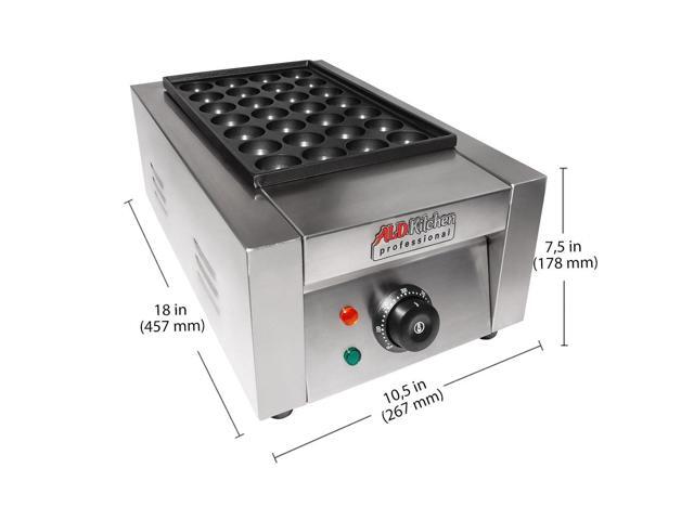 A-T606 Takoyaki Grill Electric Japanese Takoyaki Machine 28 Pcs Nonstick Stainless Steel 4000W