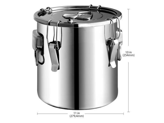 A-FCSA2-10 Alcohol Wine Distiller 2.5 Gallon 10L Moonshine Still with Copper Pipe Stainless Steel