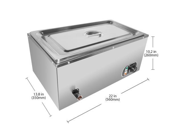 ALDKitchen Bain Marie Steam Warmer Electric Buffet Food Warmer Stainless Steel 1 tank 110V