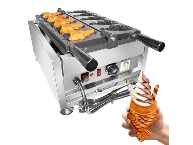 Photos - Toaster ALDKitchen Taiyaki Machine 5 Pcs Open-Mouth Fish Shaped Waffle Cones 76157