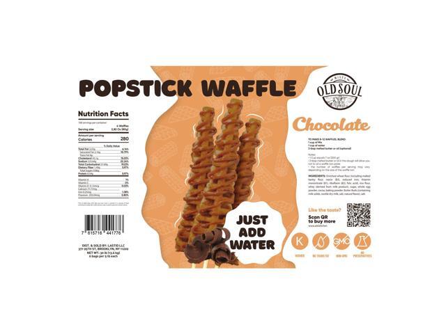 OldSoul Waffle Mix for Waffles on a Stick Chocolate & Vanilla Flavour Stick Waffles Dough Mix 30 lbs 672 Stick Waffles