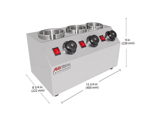 AP-312S Sauce Dispenser Commercial Electric Sauce Heater 3-Head Sauce Warmer Stainless Steel