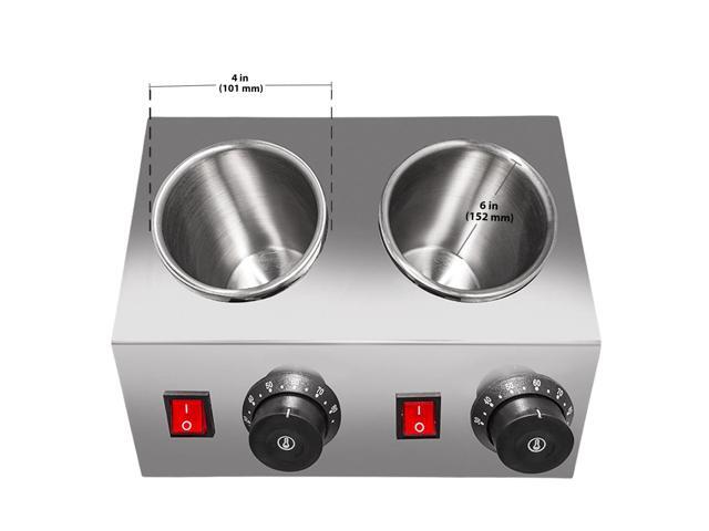 AP-311S Sauce Dispenser Commercial Electric Sauce Heater 2-Head Sauce Warmer Stainless Steel