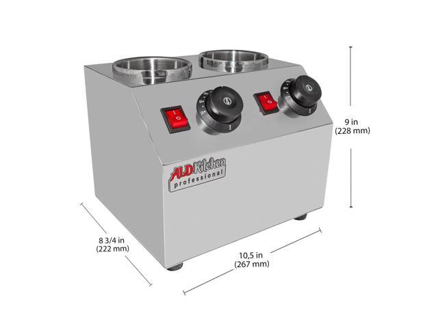 AP-311S Sauce Dispenser Commercial Electric Sauce Heater 2-Head Sauce Warmer Stainless Steel