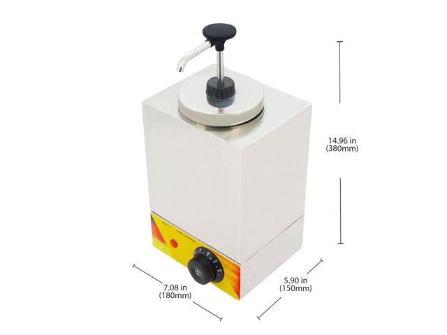 AP-313S Electric Sauce Dispenser Topping Warmer with Pump Sauce Dispenser Commercial and Home Use