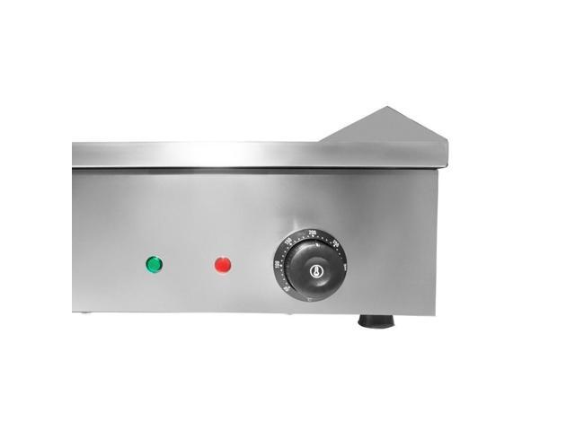 GorillaRock Electric Flat Top Griddle Single or Dual Thermostat Stainless Steel Teppanyaki Grill Manual