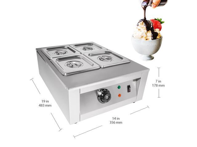 Chocolate Fondue Machine Stainless steel Professional Melter with Water-Heating System Manual