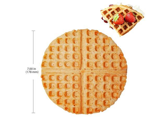 Belgian Waffle Maker Cone Maker and Waffle Iron Round-Shape Thin Waffles Stainless Steel