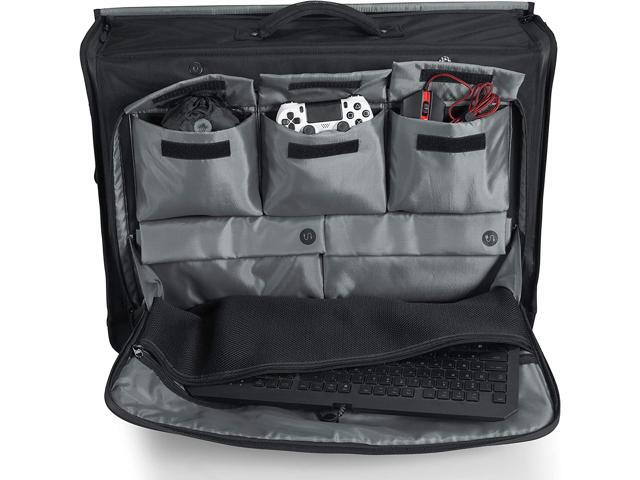 Slappa Gaming Monitor Tote Bag with Water Resistant Zippers and Adjustable Carry Strap; Fits 27'-32' Monitors