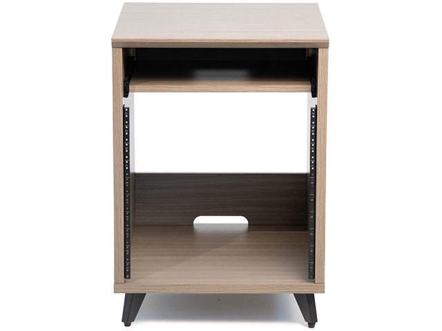 Elite Furniture Series 10U Studio Rack Table in Driftwood Grey Finish