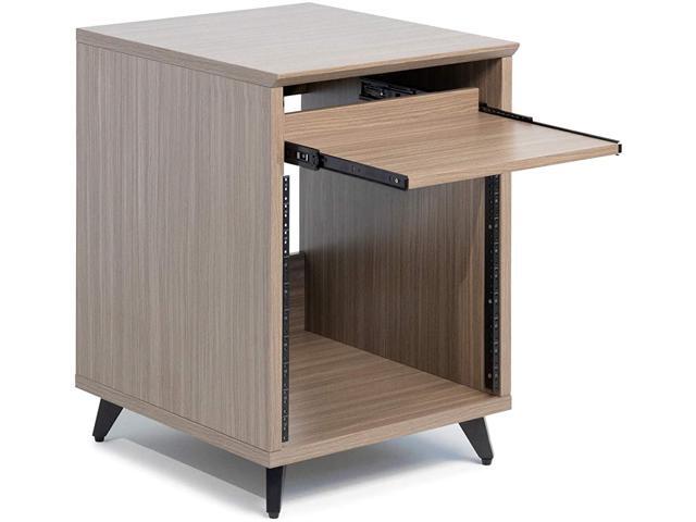 Elite Furniture Series 10U Studio Rack Table in Driftwood Grey Finish