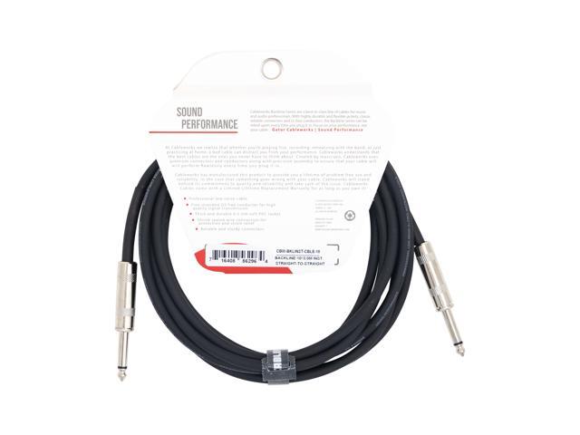Gator Cableworks Backline Series 10 Foot Straight to Straight Instrument Cable - GCWB-INS-10