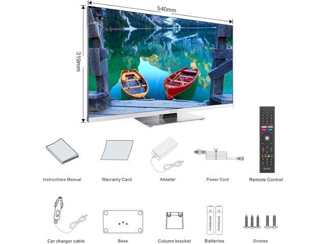 SYLVOX 24 Inch TV 12 Volt Smart TV FHD 1080P Digital Video Disc Player Built-in ARC CEC WiFi Wireless Connection Support, Suitable for RV Camper...