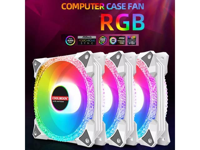NewStyp 5V 3Pin ARGB Fans PC CPU Cooler Water Cooling 120mm Replace Computer Case Cooling RGB 12V 4Pin PWM Fan Accessories Pink 4 Packs