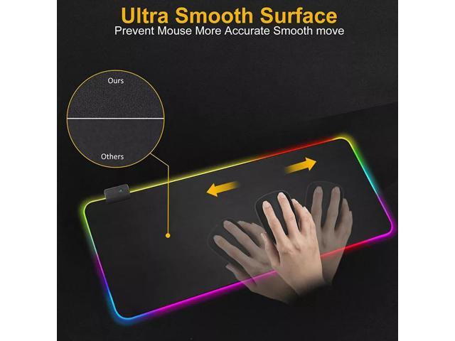 NewStyp Gaming Mouse Pad Computer Mousepad RGB Large Mouse Pad Gamer XXL Mouse Carpet Big Mouse Pad PC Desk Play Mat with Backlit