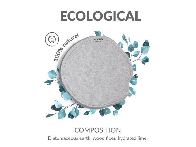 Stone Coasters for Drinks Ultra Absorbent Fast Drying Non Scratch Diatomaceous Earth Drycup Momo Lifestyle (2 Pack)
