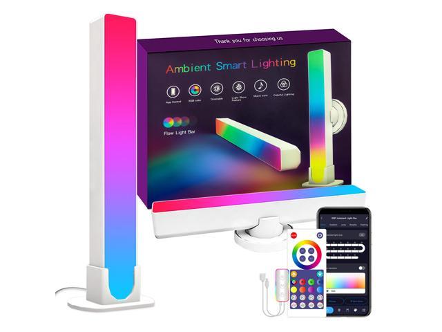 ONDTA LED Smart Flow Light Bar, Monitor Light Bar, Gaming Lights, Works with Alexa & Google Assistant, RGBIC Ambient Lighting with Music Sync and.