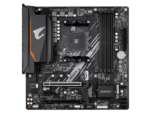 GIGABYTE B550M AORUS ELITE AM4 AMD B550 Micro-ATX Motherboard with DDR4, Dual M.2, PCIe 4.0, Realtek GbE LAN