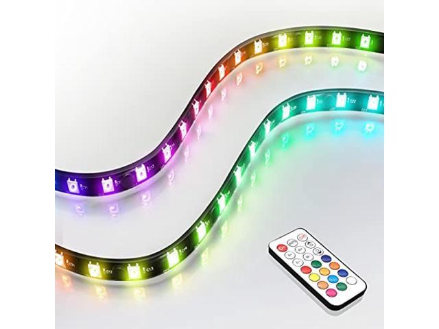 EZDIY-FAB Addressable RGB LED Strip with Remote Control + RGB Splitter Cable, RGB LED Strip with Magnet, for PC Computer Case (Compatible with ASUS.