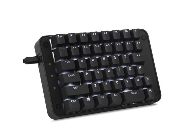 Koolertron One-Handed Mechanical Keyboard Gaming Keyboard 43 Keys Programmable Windows 7/8/10 / Mac OS / Linux White Backlit (Gateron Red Axis)