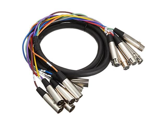 6.5 Ft 8-Ch XLR (M) to XLR (F) Balanced Snake XLR to XLR Snake