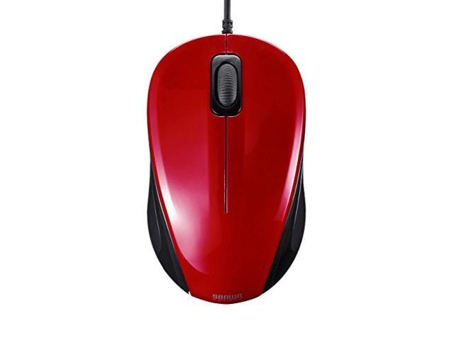Sanwa Supply Wired Mouse Blue LED Quiet Red MA-BL9R
