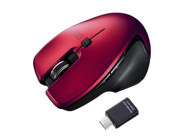 Sanwa Supply Wireless Mouse Type-C Blue LED Red MA-WBLC127R