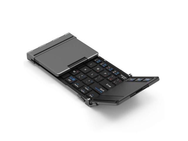 Keyboard foldable with touchpad usb 3 devices can be switched at the same time Mini wireless compact aluminum Android / Windows10 / iOS iPhone & .
