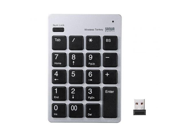 Sanwa Supply Wireless USB Numeric Keypad (Silver) NT-WL20SV