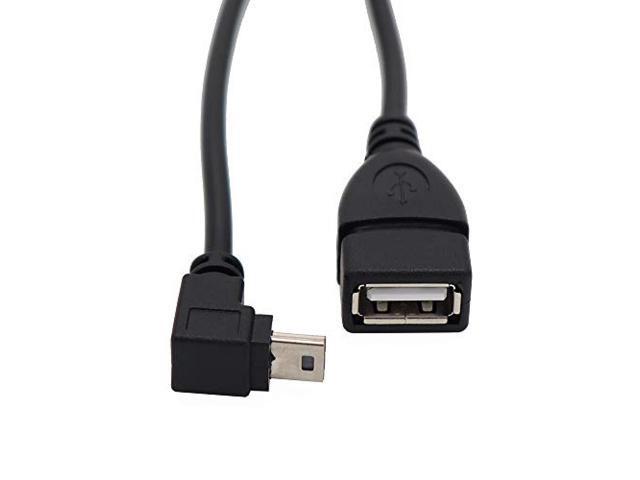 ViViSun USB mini conversion cable USB (miniB) male-USB (A) female 90 ° L type direction conversion cable with OTG function High-speed 480Mbps data...