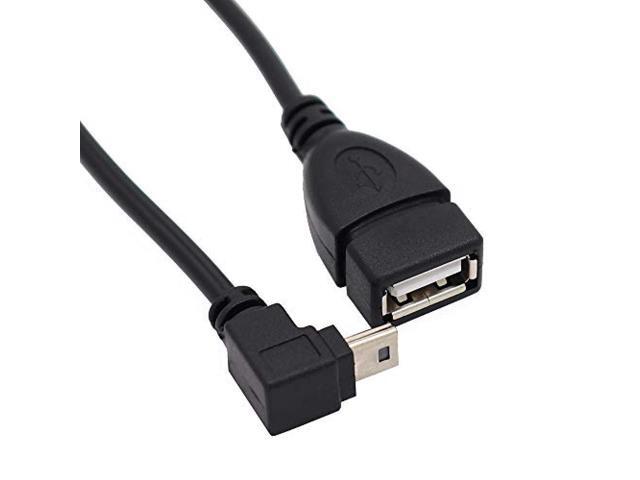 ViViSun USB mini conversion cable USB (miniB) male-USB (A) female 90 ° L type direction conversion cable with OTG function High-speed 480Mbps data...