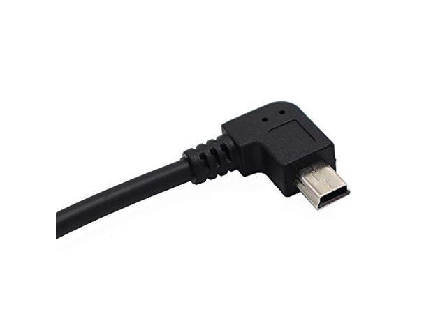 ViViSun USB mini conversion cable USB (miniB) male-USB (A) female 90 ° L type direction conversion cable with OTG function High-speed 480Mbps data...