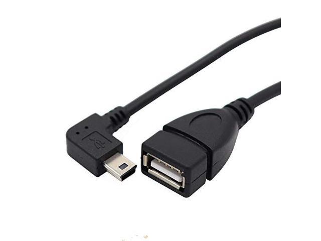 ViViSun USB mini conversion cable USB (miniB) male-USB (A) female 90 ° L type direction conversion cable with OTG function High-speed 480Mbps data...