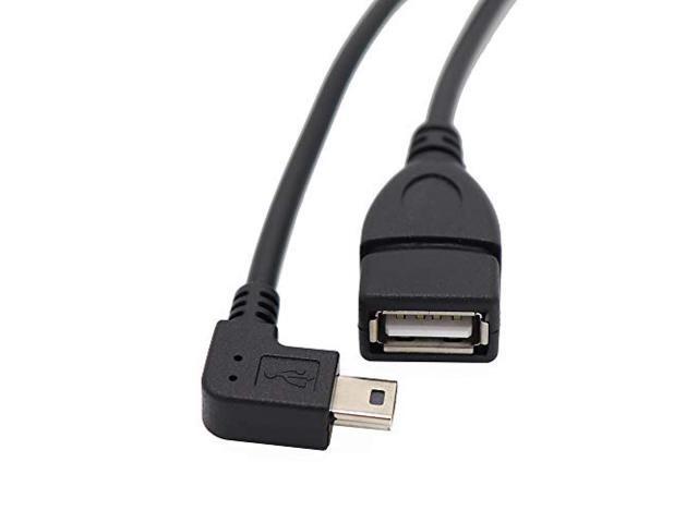 ViViSun USB mini conversion cable USB (miniB) male-USB (A) female 90 ° L type direction conversion cable with OTG function High-speed 480Mbps data...