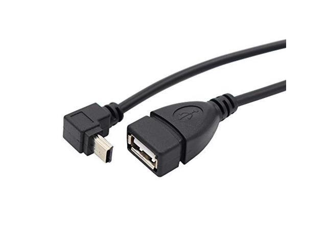 ViViSun USB mini conversion cable USB (miniB) male-USB (A) female 90 ° L type direction conversion cable with OTG function High-speed 480Mbps data...