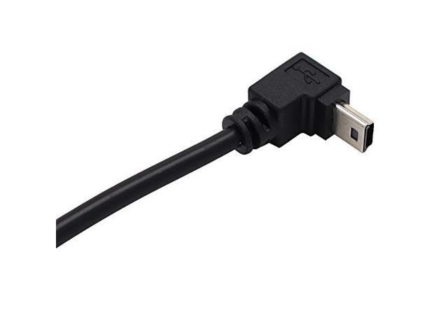 ViViSun USB mini conversion cable USB (miniB) male-USB (A) female 90 ° L type direction conversion cable with OTG function High-speed 480Mbps data...