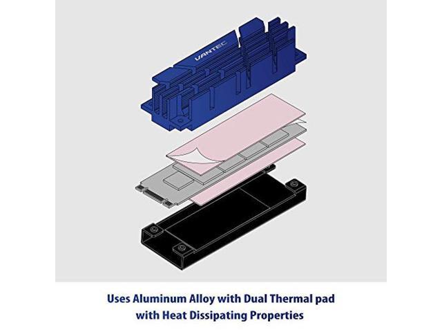 M.2 NVMe SSD dedicated heat dissipation aluminum alloy cooling heat sink