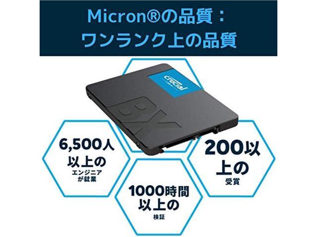 Crucial SSD Built-in 2.5 inch SATA connection BX500 series 1TB Domestic product CT1000BX500SSD1JP