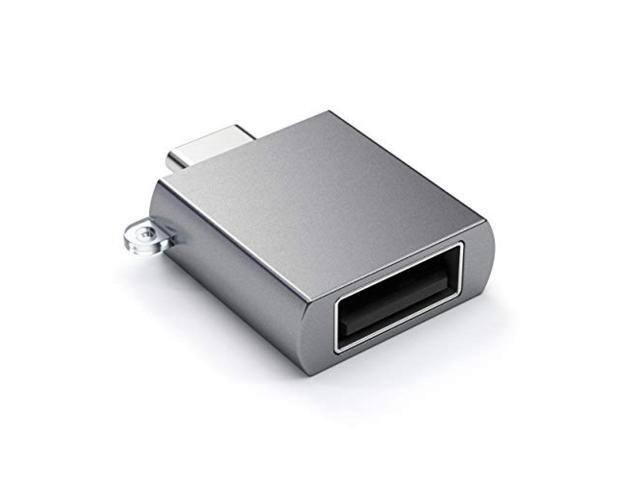Satechi Aluminum Type-C (Male) to USB3.0 (Female) High Speed Adapter (Compatible with iMac, MacBook Pro/Air/MacBook, PC, etc.) (Space Gray)