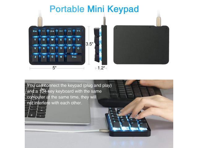 Fully programmable mechanical keyboard Customizable left hand gaming keyboard 23 key macro key RGB backlight one hand small keyboard shot cut key...