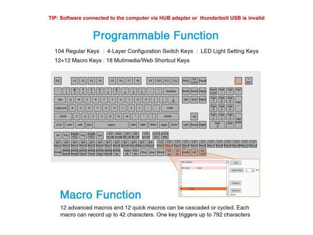 Fully programmable mechanical keyboard Customizable left hand gaming keyboard 23 key macro key RGB backlight one hand small keyboard shot cut key...