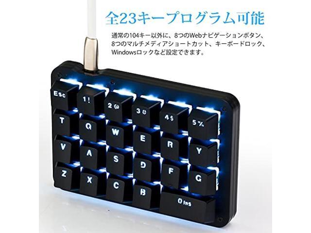 Fully programmable mechanical keyboard Customizable left hand gaming keyboard 23 key macro key RGB backlight one hand small keyboard shot cut key...