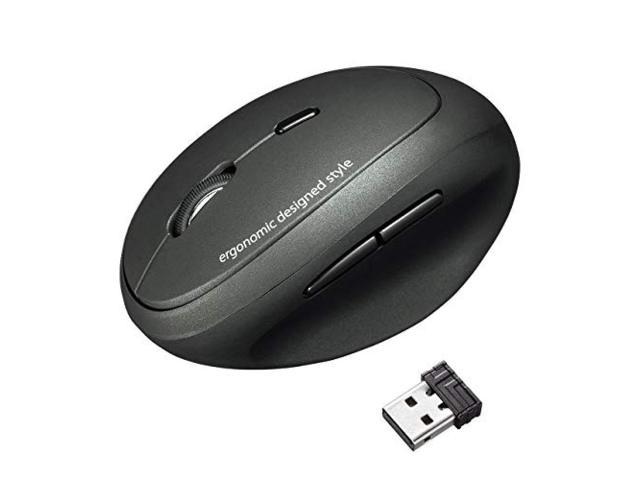Sanwa Supply Ergonomic mouse wireless Blue LED USB connection M size MA-ERGW17